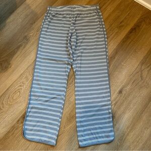 Lake Pajamas size M light blue Striped Lounge Pants Pima